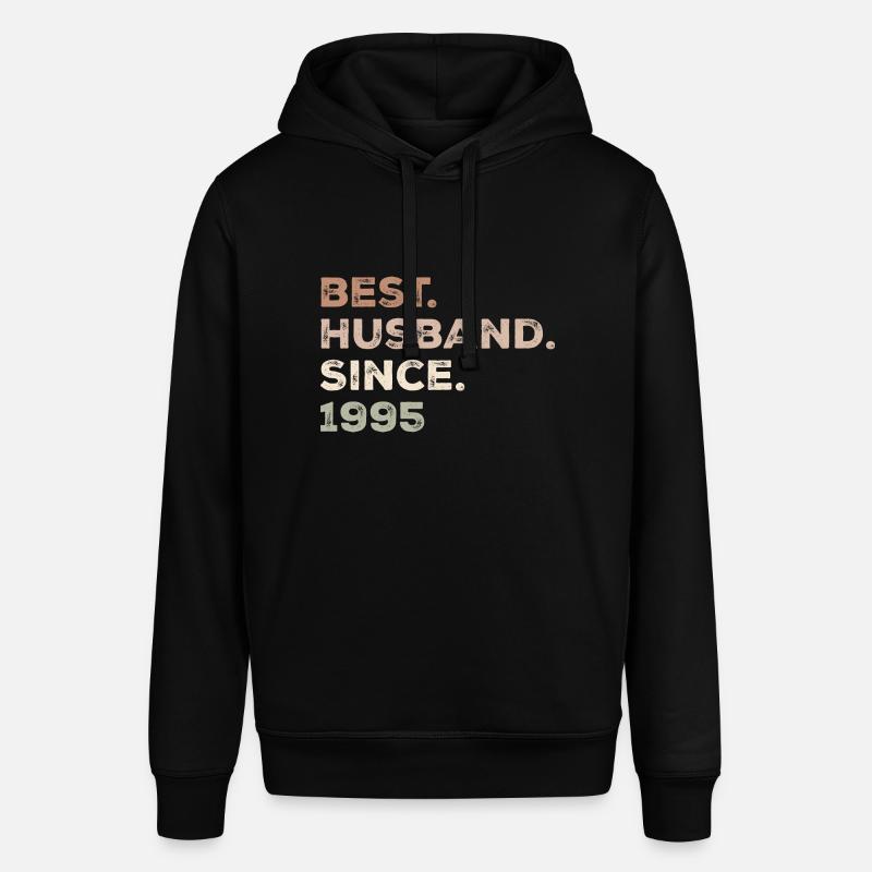 Bester Ehemann seit 1995 Jubiläumsgeschenk - Stanley/Stella Unisex Hoodie SOUNDER - Schwarz