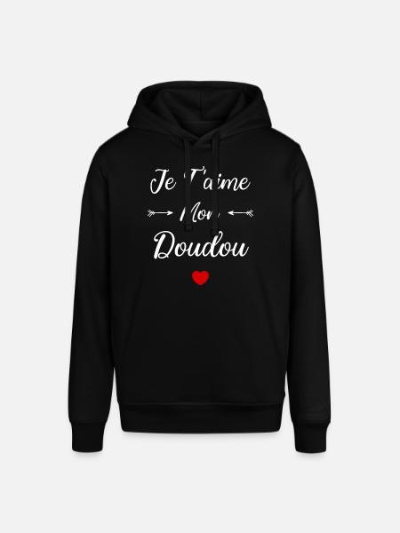 je t'aime mon Doudou - Sweat à capuche SOUNDER Stanley/Stella Unisexe - noir