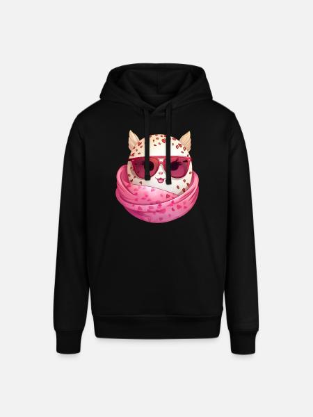 Kawaii påskägg med öron och solglasögon Roligt - Luvtröja SOUNDER unisex från Stanley/Stella - svart