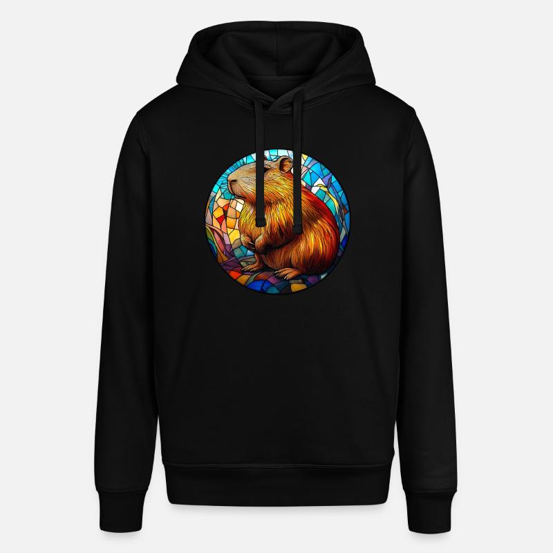 Capybara Mosaik aus Buntglas - Stanley/Stella Unisex Hoodie SOUNDER - Schwarz