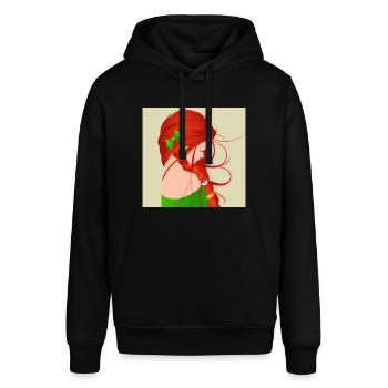 Rothaarige Frau Mädchen - Stanley/Stella Unisex Hoodie SOUNDER - Schwarz - Vorne - Alina (178cm) & Michal (187cm)