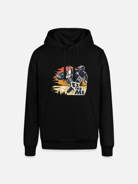 motorcykel motocross motocross motorcykel kryds - Stanley/Stella SOUNDER unisex hoodie - sort