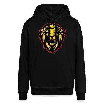 Lion - Stanley/Stella Unisex Hoodie SOUNDER - Schwarz - Vorne - Alina (178cm) & Michal (187cm)