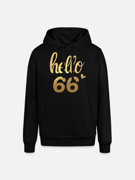 Hello 66 gold - Stanley/Stella SOUNDER Unisex Hoodie - black