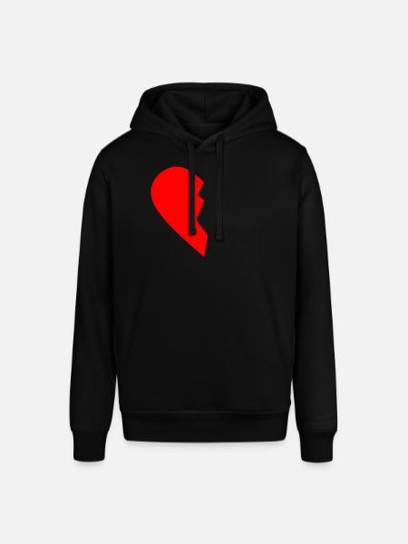 HALB HEART LINKS - Stanley/Stella Unisex Hoodie SOUNDER - Schwarz