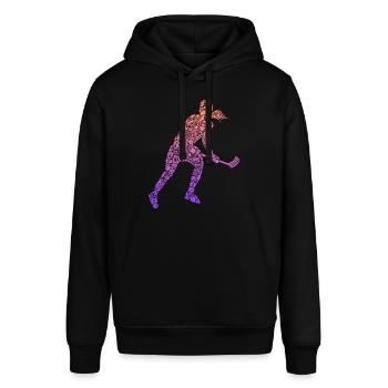 Floorball Spielerin Floorballer Frauen Unihockey - Stanley/Stella Unisex Hoodie SOUNDER - Schwarz - Vorne - Alina (178cm) & Michal (187cm)