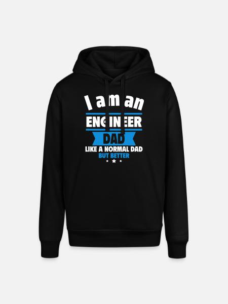 Dad Engineer, Father's Day Gift - Stanley/Stella SOUNDER Unisex Hoodie - black