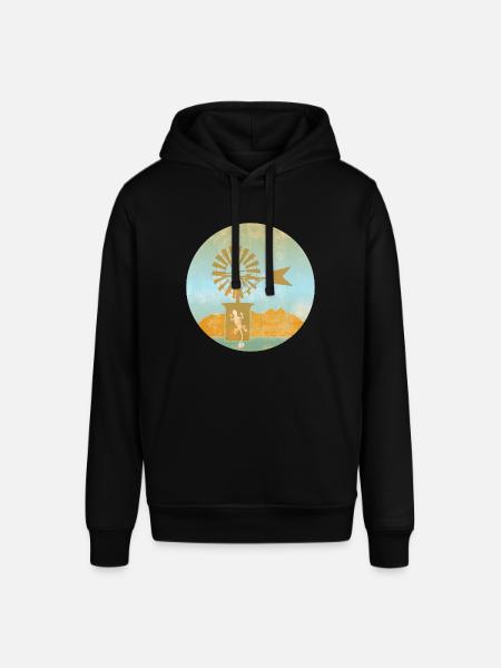 Windmill - Balearic Islands - Stanley/Stella SOUNDER Unisex Hoodie - black