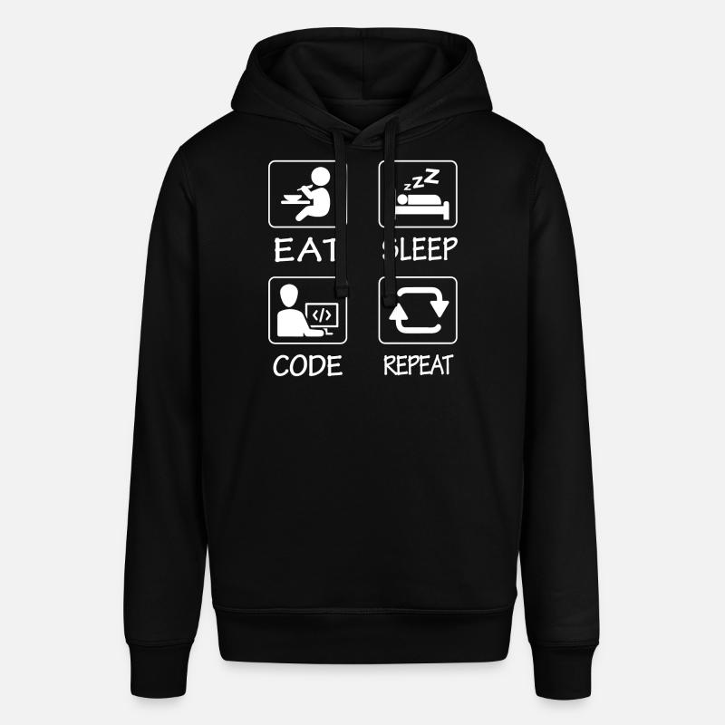 Eat Sleep Code Repeat - Stanley/Stella SOUNDER Unisex Hoodie - black