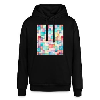 STREET ART MOSAIC - Stanley/Stella SOUNDER Unisex Hoodie - black - Front - Alina (178cm) & Michal (187cm)