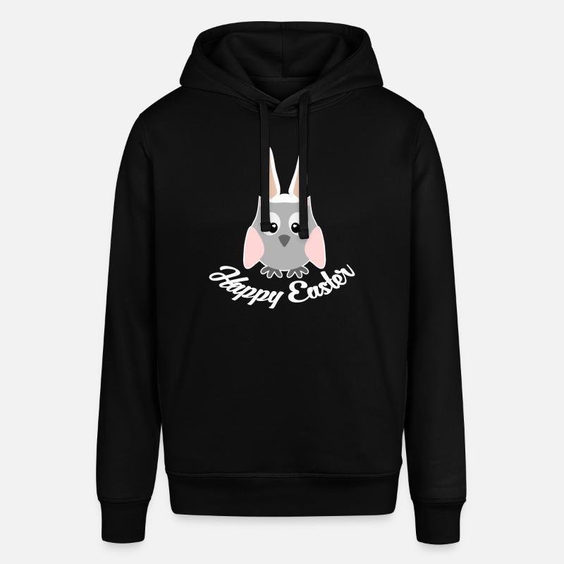 Happy Easter owl eagle owl - Stanley/Stella SOUNDER Unisex Hoodie - black