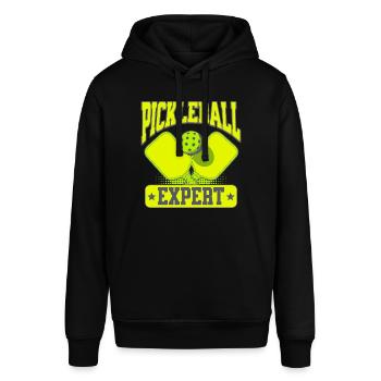 Pickleball Expert - Stanley/Stella Unisex Hoodie SOUNDER - Schwarz - Vorne - Alina (178cm) & Michal (187cm)