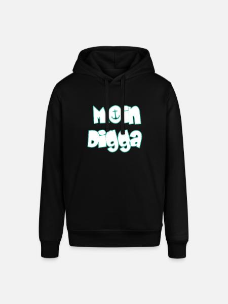 Moin Digga - Stanley/Stella Unisex Hoodie SOUNDER - Schwarz