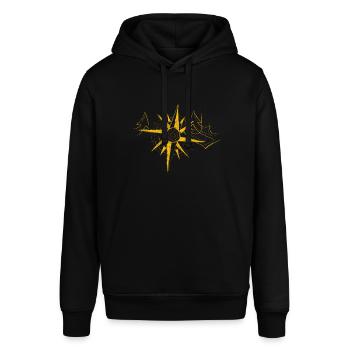 Kompass mit Anker gelb - Stanley/Stella Unisex Hoodie SOUNDER - Schwarz - Vorne - Alina (178cm) & Michal (187cm)