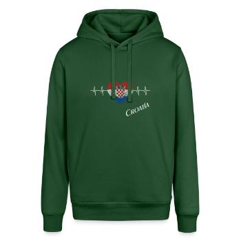 Croatia Heartbeat - Stanley/Stella Unisex Hoodie SOUNDER - Flaschengrün - Vorne - Alina (178cm) & Michal (187cm)