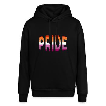 Pride-Logo Lesbisch - Stanley/Stella Unisex Hoodie SOUNDER - Schwarz - Vorne - Alina (178cm) & Michal (187cm)