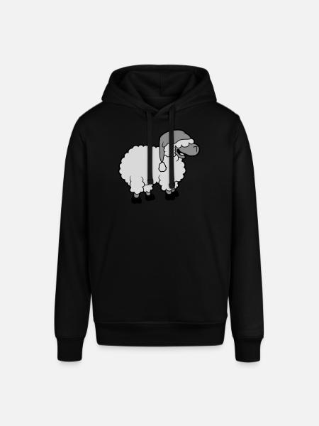 Funny laughing sheep - Stanley/Stella SOUNDER Unisex Hoodie - black
