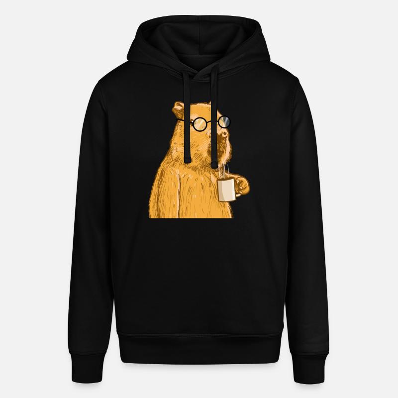 Capybara avec lunettes - Sweat à capuche SOUNDER Stanley/Stella Unisexe - noir