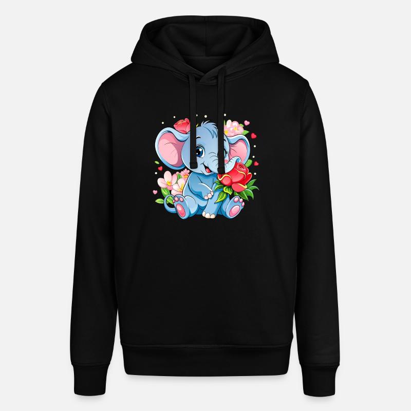 Fleur aimant bébé éléphant - Sweat à capuche SOUNDER Stanley/Stella Unisexe - noir