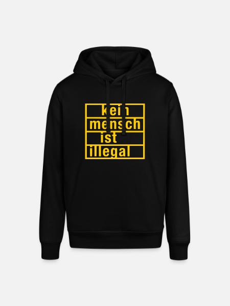 kein mensch ist illegal - Stanley/Stella Unisex Hoodie SOUNDER - Schwarz