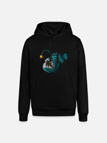 Zeeduivel Diepzee - Stanley/Stella Uniseks biologische hoodie SOUNDER - zwart