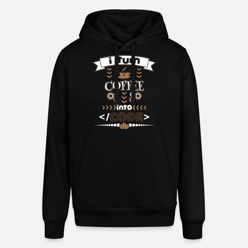 turn coffee into code - Stanley/Stella Unisex Hoodie SOUNDER - Schwarz