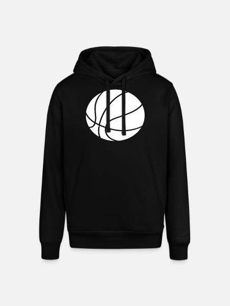 Minimal Basketball Outline Sport Design - Stanley/Stella SOUNDER Unisex Hoodie - black