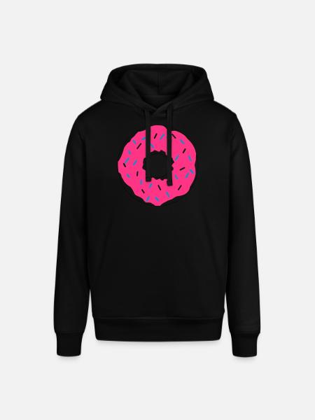 Pink donut - Stanley/Stella SOUNDER Unisex Hoodie - black