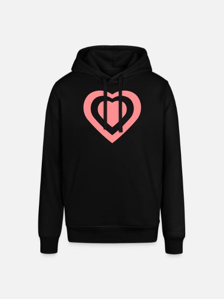 Rosa Herz - Stanley/Stella Unisex Hoodie SOUNDER - Schwarz