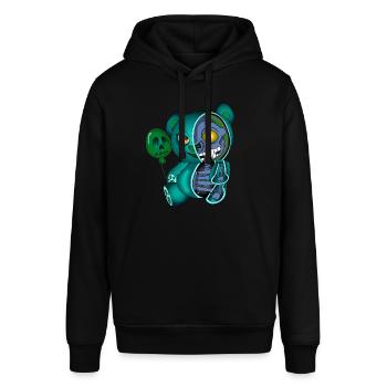 Skull Teddybär Skelett Halloween Geschenkidee - Stanley/Stella Unisex Hoodie SOUNDER - Schwarz - Vorne - Alina (178cm) & Michal (187cm)