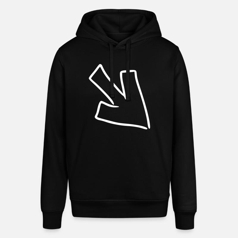 Flèche dessin esquisse blanc - Sweat à capuche SOUNDER Stanley/Stella Unisexe - noir