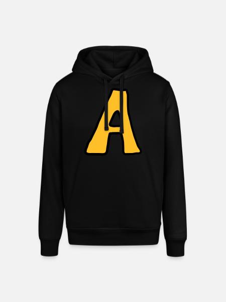 Letter A comic cartoon - Stanley/Stella SOUNDER Unisex Hoodie - black