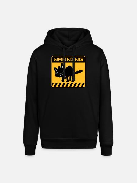 Warning dangerous cat - Stanley/Stella SOUNDER Unisex Hoodie - black