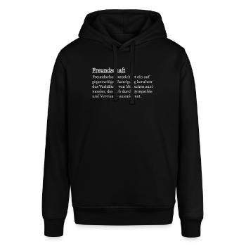 Freundschaft - Stanley/Stella Unisex Hoodie SOUNDER - Schwarz - Vorne - Alina (178cm) & Michal (187cm)
