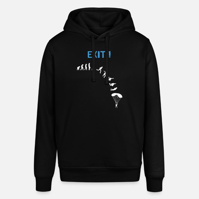 Skydiver Evolution Fallschirmspringer - Stanley/Stella Unisex Hoodie SOUNDER - Schwarz