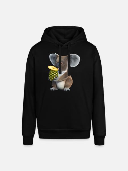 Koala and pineapple - Stanley/Stella SOUNDER Unisex Hoodie - black