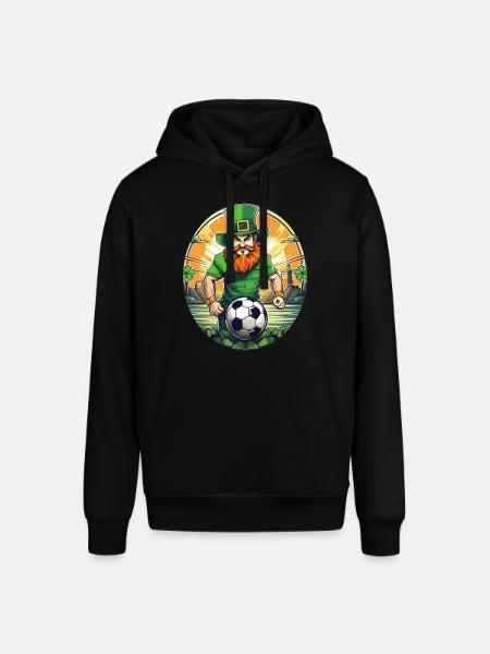 St. Patrick's Day Shamrock Football - Stanley/Stella SOUNDER Unisex Hoodie - black