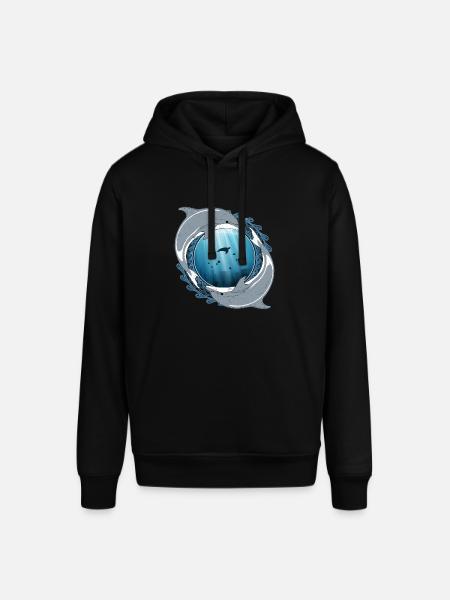 Dolphins - Stanley/Stella SOUNDER Unisex Hoodie - black