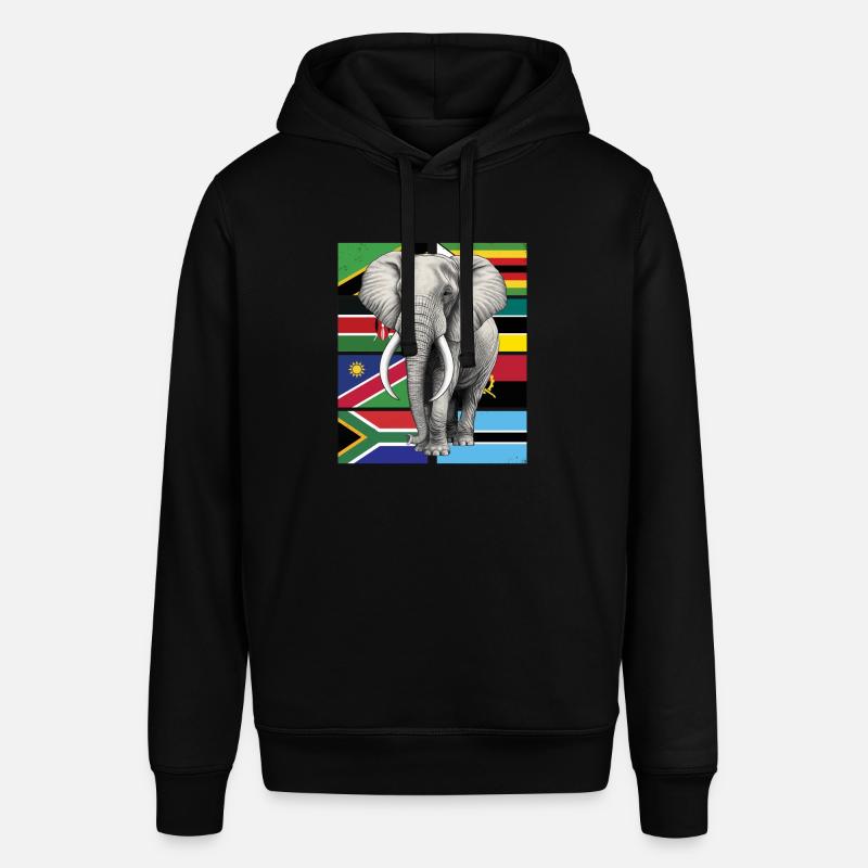 Drapeaux éléphants d’Afrique - Sweat à capuche SOUNDER Stanley/Stella Unisexe - noir