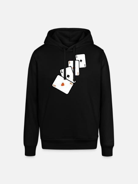 card poker square ace 1 - Stanley/Stella SOUNDER Unisex Hoodie - black
