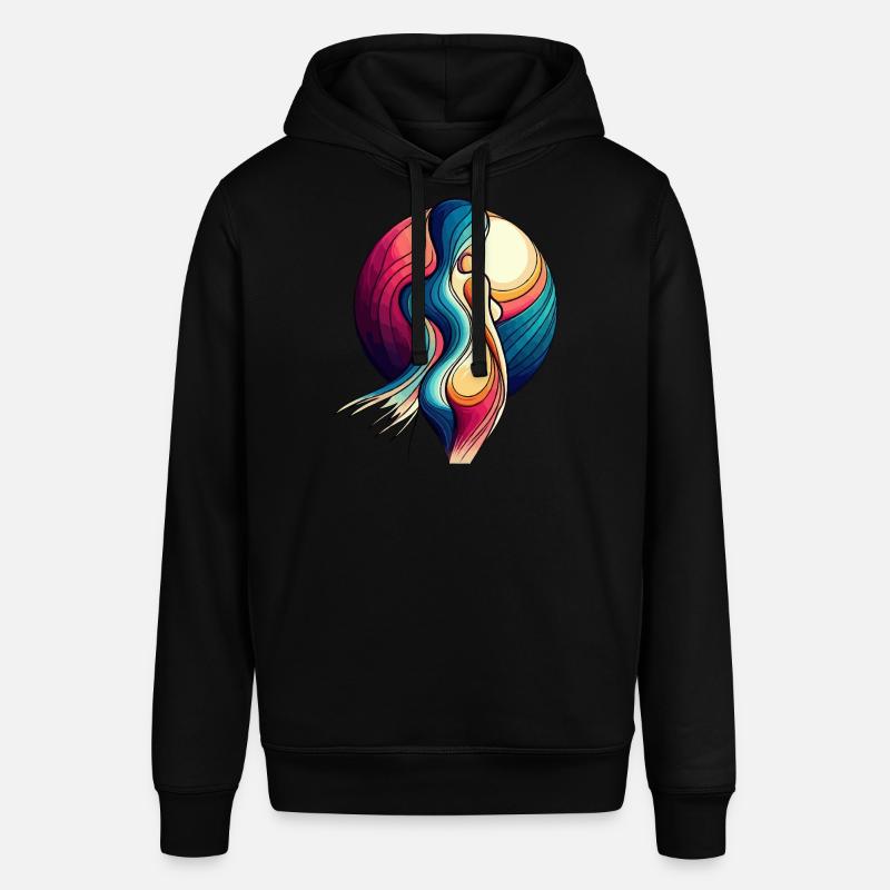 Femme devant la lune - Sweat à capuche SOUNDER Stanley/Stella Unisexe - noir