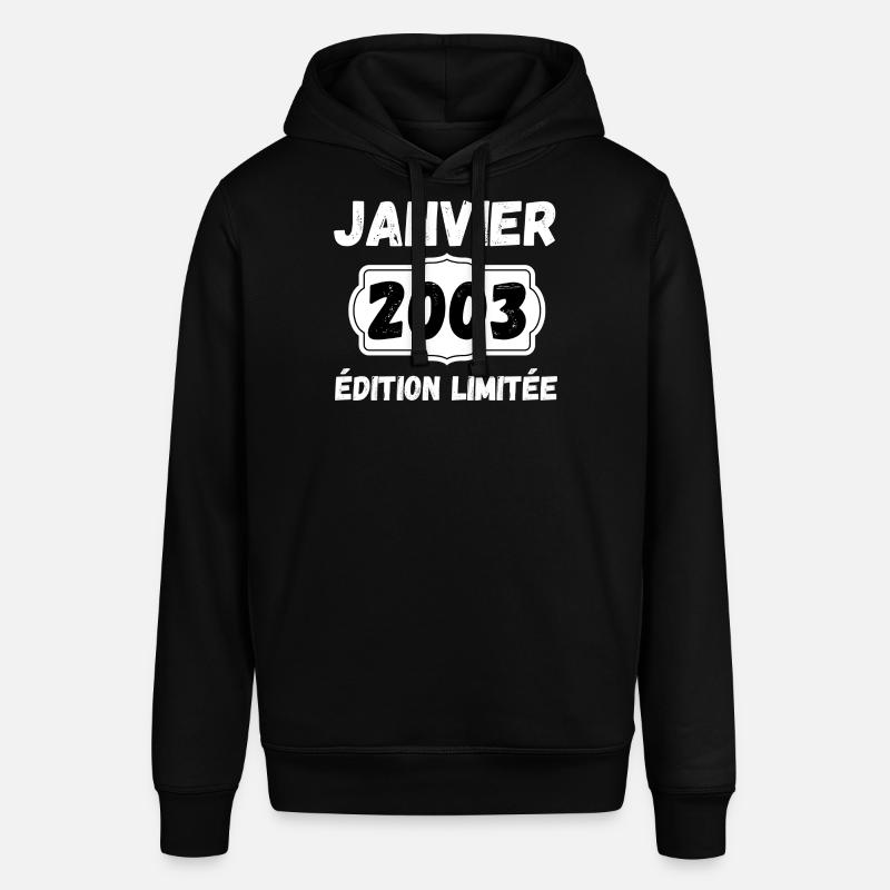 Janvier 2003 Édition Limitée Anniversaire - Sweat à capuche SOUNDER Stanley/Stella Unisexe - noir