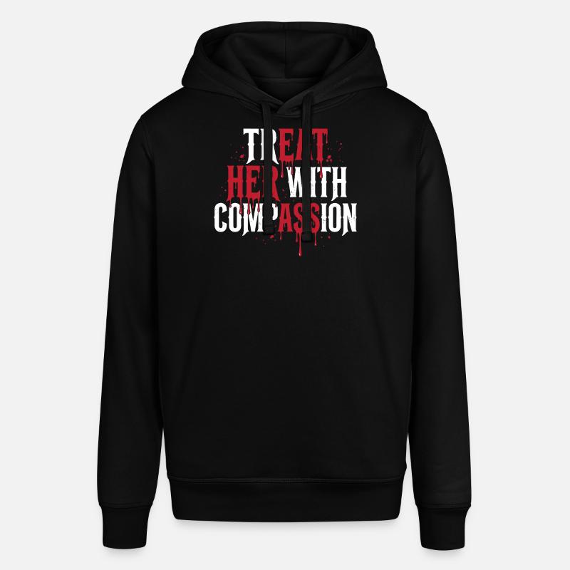Behandle sie mit Mitgefühl - Stanley/Stella Unisex Hoodie SOUNDER - Schwarz