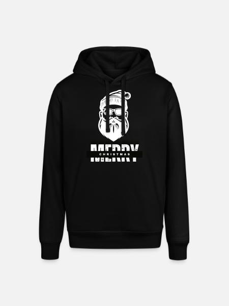 Merry Christmas Santa Claus Gift - Stanley/Stella SOUNDER Unisex Hoodie - black