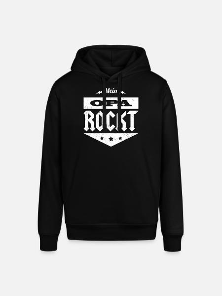 My Grandpa is rocking - Stanley/Stella SOUNDER Unisex Hoodie - black