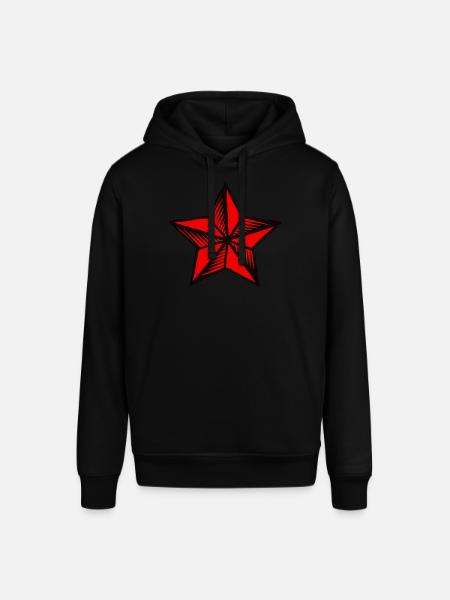 Stern red star - Stanley/Stella Unisex Hoodie SOUNDER - Schwarz