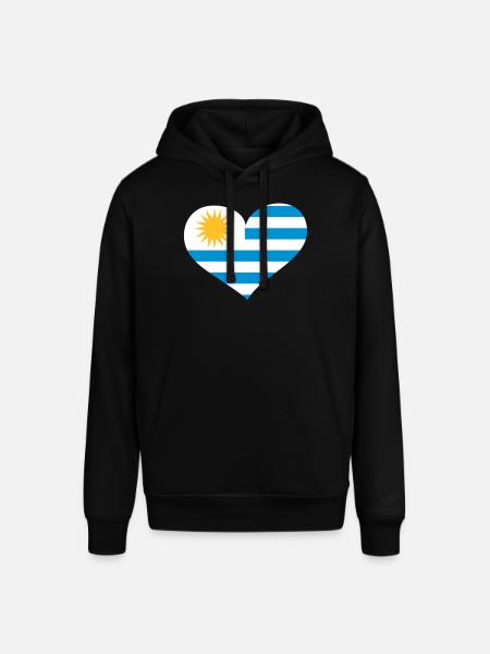 Uruguay Herz; Heart Uruguay - Stanley/Stella SOUNDER Unisex Hoodie - black