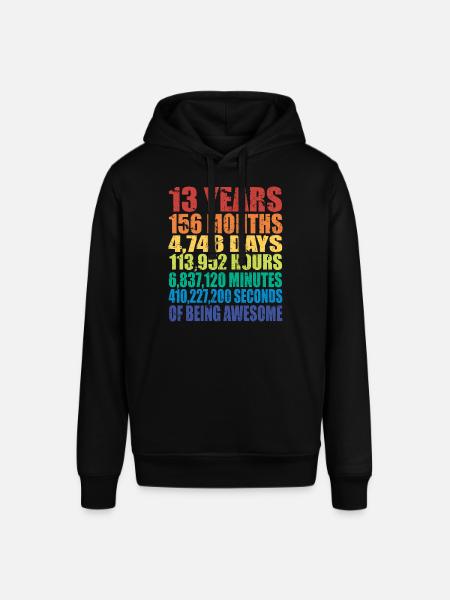 13e verjaardagscadeau, jongens meisjes tieners, 13 jaar oud - Stanley/Stella Uniseks biologische hoodie SOUNDER - zwart