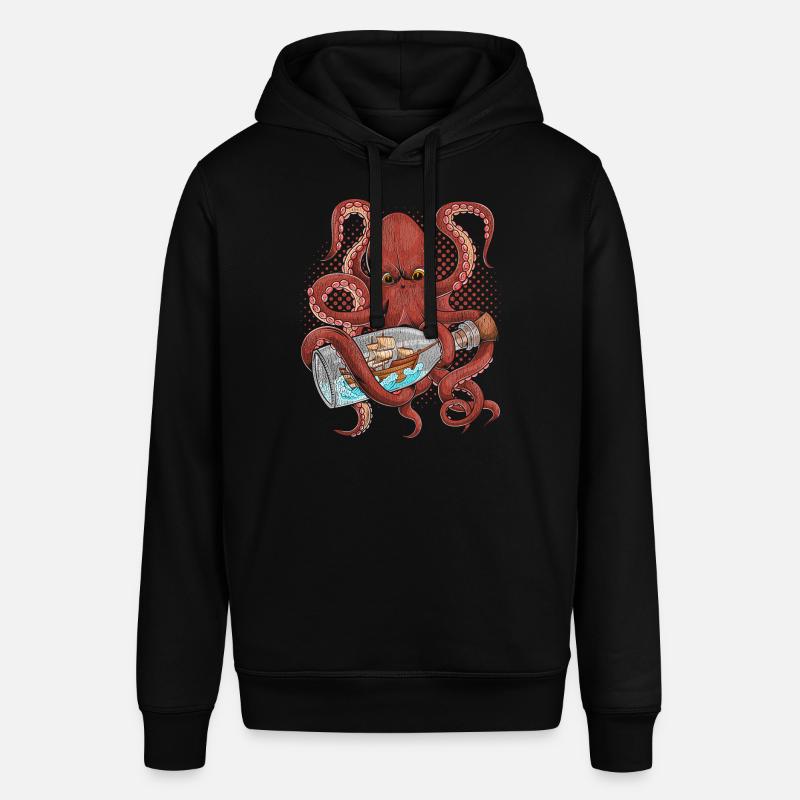 Pieuvre cadeau mer pieuvre - Sweat à capuche SOUNDER Stanley/Stella Unisexe - noir