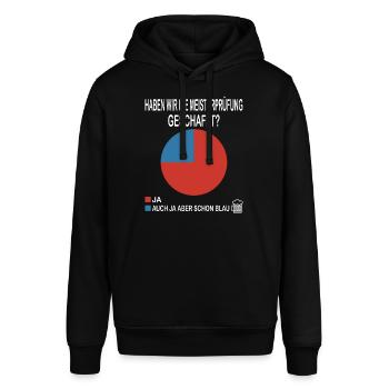 Meister 2025 Kreisdiagramm - Stanley/Stella Unisex Hoodie SOUNDER - Schwarz - Vorne - Alina (178cm) & Michal (187cm)